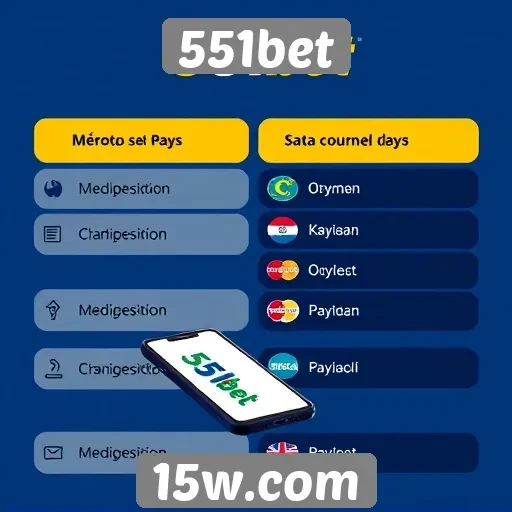 Métodos de pagamento aceitos pelo 551bet